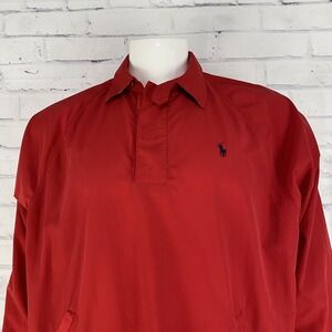 Ralph Lauren Polo Sport Jacket Men's Large Windbreaker Long Sleeve 1/4 Zip Pony